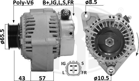 ERA 209663A - Alternatore www.autoricambi360.it