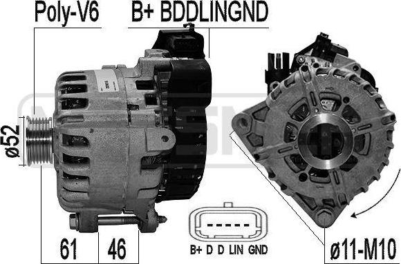 ERA 209616 - Alternatore www.autoricambi360.it