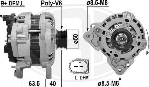 ERA 209639A - Alternatore www.autoricambi360.it