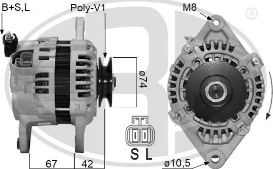 ERA 209621A - Alternatore www.autoricambi360.it
