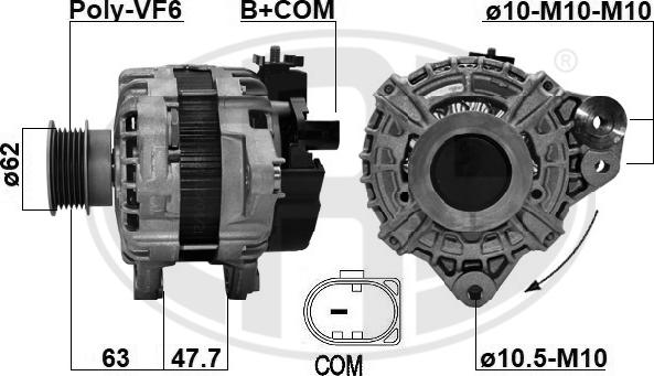 ERA 209627 - Alternatore www.autoricambi360.it