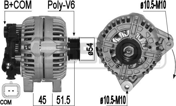 ERA 209099A - Alternatore www.autoricambi360.it