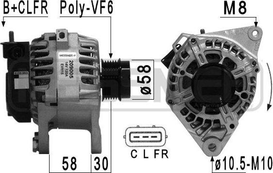 ERA 209005A - Alternatore www.autoricambi360.it