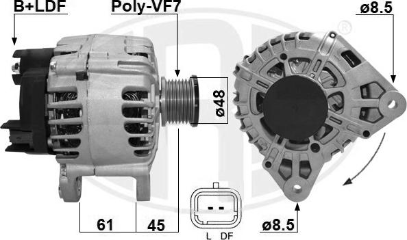 ERA 209150A - Alternatore www.autoricambi360.it
