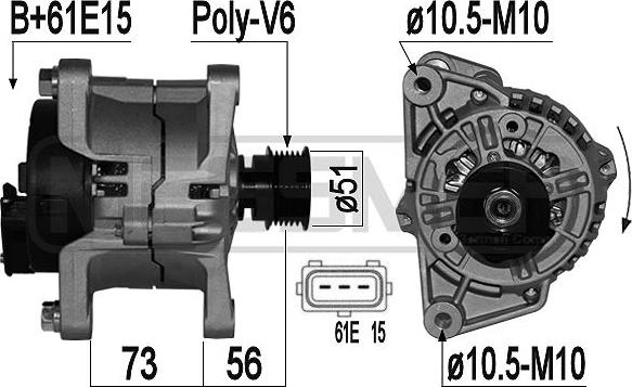 ERA 209161 - Alternatore www.autoricambi360.it