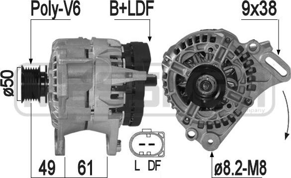 ERA 209303A - Alternatore www.autoricambi360.it