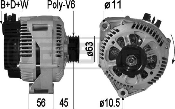 ERA 209281A - Alternatore www.autoricambi360.it