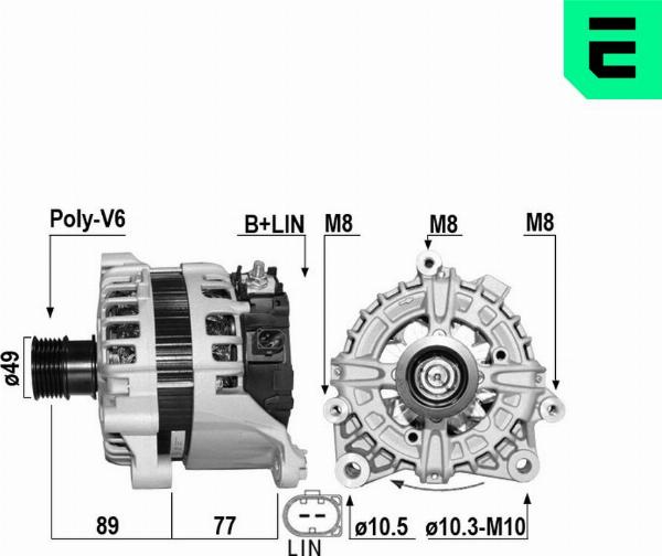 ERA 209706A - Alternatore www.autoricambi360.it