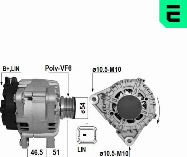 ERA 209722A - Alternatore www.autoricambi360.it