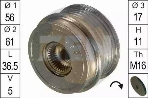 ERA 219012 - Puleggia cinghia, Alternatore www.autoricambi360.it