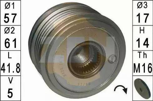 ERA 219160 - Puleggia cinghia, Alternatore www.autoricambi360.it