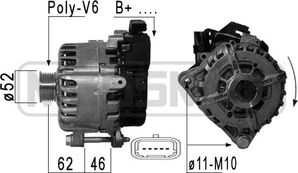 ERA 210958 - Alternatore www.autoricambi360.it
