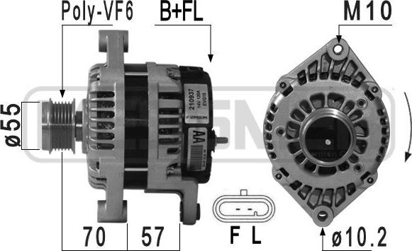 ERA 210937 - Alternatore www.autoricambi360.it