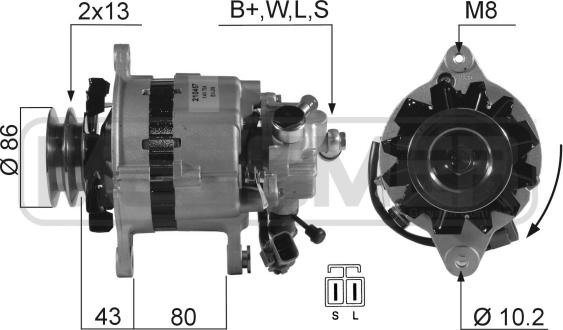 ERA 210457A - Alternatore www.autoricambi360.it
