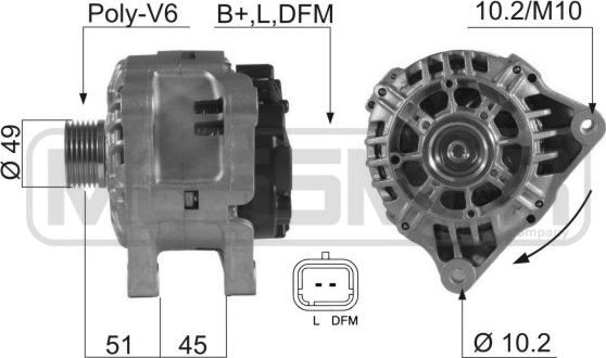 ERA 210545 - Alternatore www.autoricambi360.it