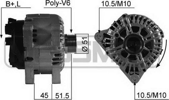 ERA 210543 - Alternatore www.autoricambi360.it