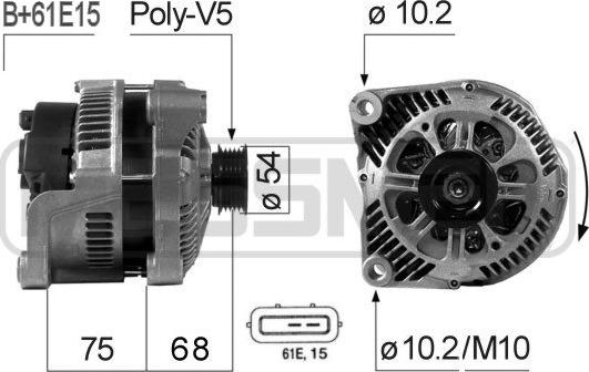 ERA 210669 - Alternatore www.autoricambi360.it