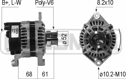 ERA 210676 - Alternatore www.autoricambi360.it