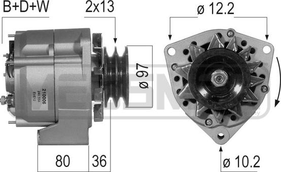 ERA 210006A - Alternatore www.autoricambi360.it
