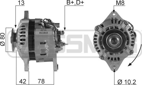 ERA 210110A - Alternatore www.autoricambi360.it