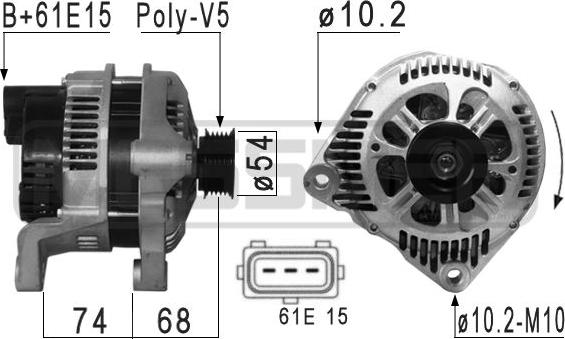 ERA 210868A - Alternatore www.autoricambi360.it