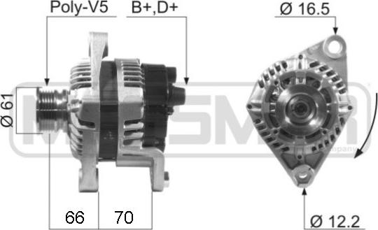 ERA 210254 - Alternatore www.autoricambi360.it