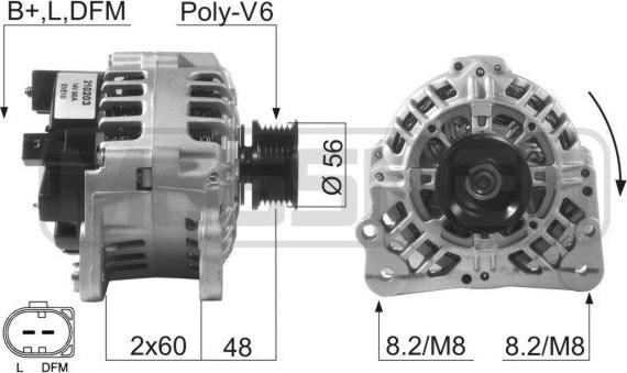 ERA 210203 - Alternatore www.autoricambi360.it