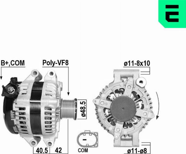 ERA 211052A - Alternatore www.autoricambi360.it