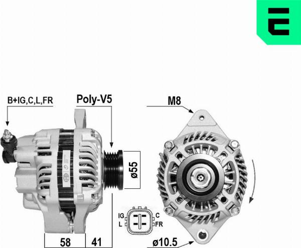 ERA 211015A - Alternatore www.autoricambi360.it
