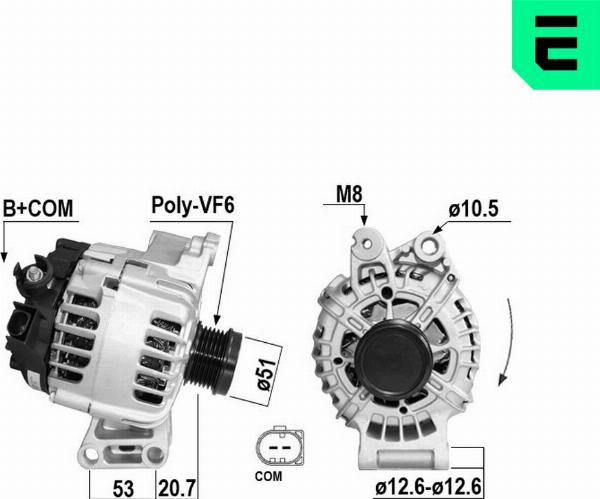 ERA 211016A - Alternatore www.autoricambi360.it