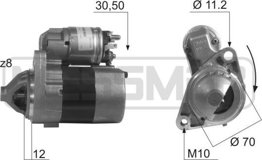 ERA 220404 - Motorino d'avviamento www.autoricambi360.it