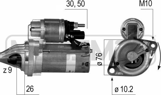 ERA 220539 - Motorino d'avviamento www.autoricambi360.it