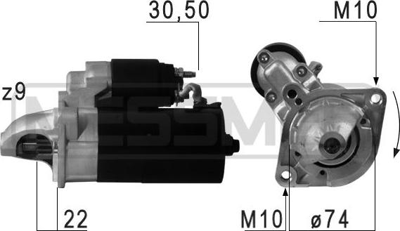 ERA 220694 - Motorino d'avviamento www.autoricambi360.it