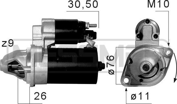 ERA 220662A - Motorino d'avviamento www.autoricambi360.it