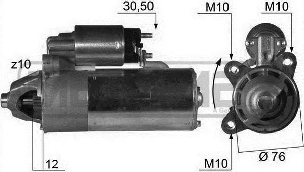 ERA 220015 - Motorino d'avviamento www.autoricambi360.it