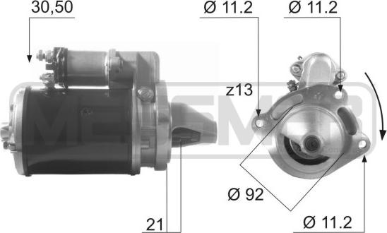 ERA 220020A - Motorino d'avviamento www.autoricambi360.it