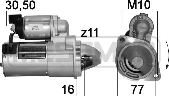 ERA 220850 - Motorino d'avviamento www.autoricambi360.it