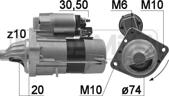 ERA 220795 - Motorino d'avviamento www.autoricambi360.it