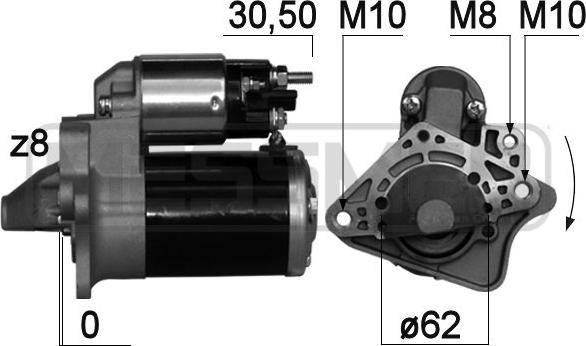 ERA 220762A - Motorino d'avviamento www.autoricambi360.it