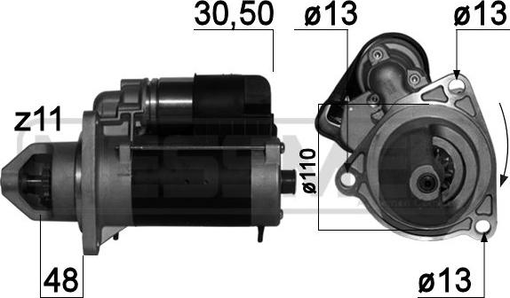 ERA 220724A - Motorino d'avviamento www.autoricambi360.it