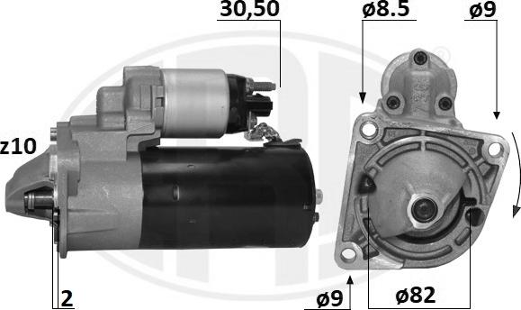 ERA 221053 - Motorino d'avviamento www.autoricambi360.it