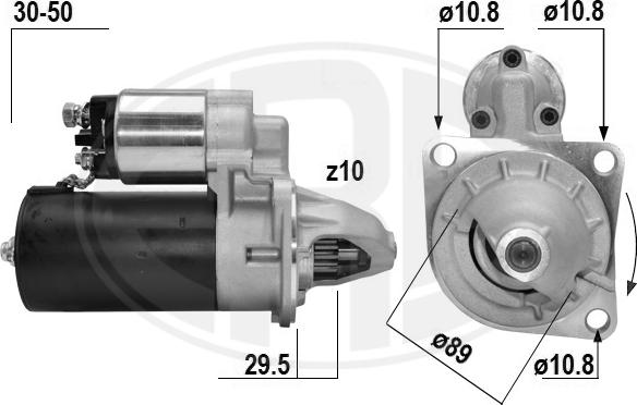ERA 221080A - Motorino d'avviamento www.autoricambi360.it