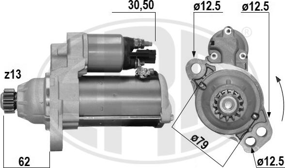 ERA 221076A - Motorino d'avviamento www.autoricambi360.it