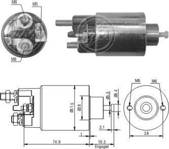 ERA ZM993 - Elettromagnete, Motore d'avviamento www.autoricambi360.it