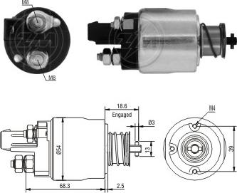 ERA ZM4492 - Elettromagnete, Motore d'avviamento www.autoricambi360.it