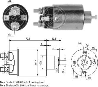 ERA ZM4699 - Elettromagnete, Motore d'avviamento www.autoricambi360.it