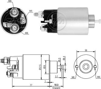 ERA ZM5993 - Elettromagnete, Motore d'avviamento www.autoricambi360.it