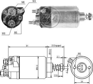 ERA ZM525 - Elettromagnete, Motore d'avviamento www.autoricambi360.it