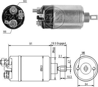 ERA ZM521 - Elettromagnete, Motore d'avviamento www.autoricambi360.it
