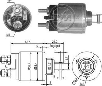 ERA ZM579 - Elettromagnete, Motore d'avviamento www.autoricambi360.it